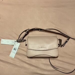 Calvin Klein Blush Pink Leather Crossbody Bag New